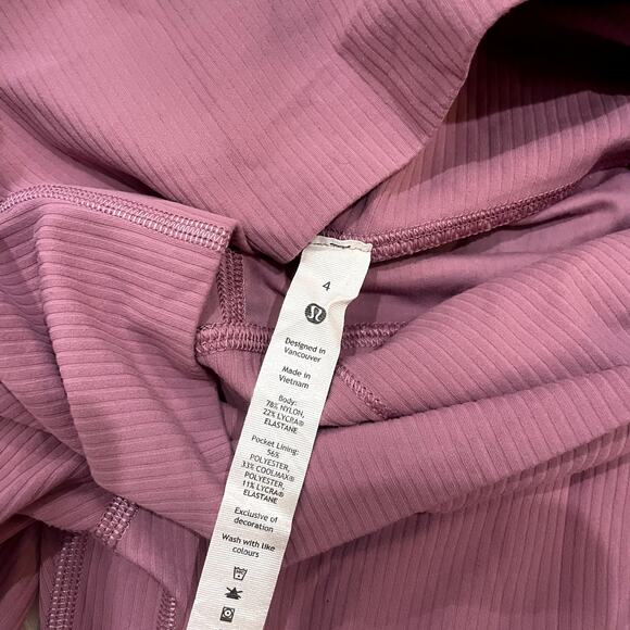 Lululemon Align Ribbed High-Rise Crop 23" Velvet Dust Women's Size 4 - Picture 4 of 5